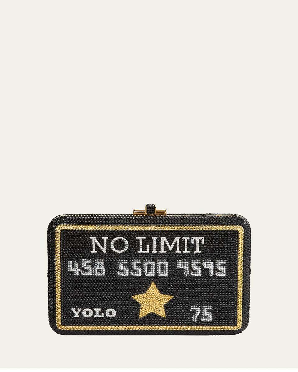 Black Card Slim Minaudiere Card Case